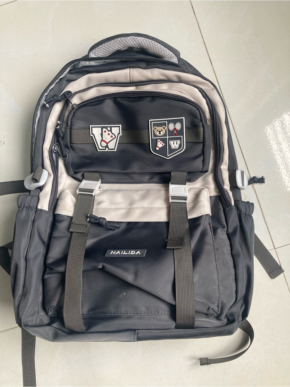 Black & Cream Men's Backpack
